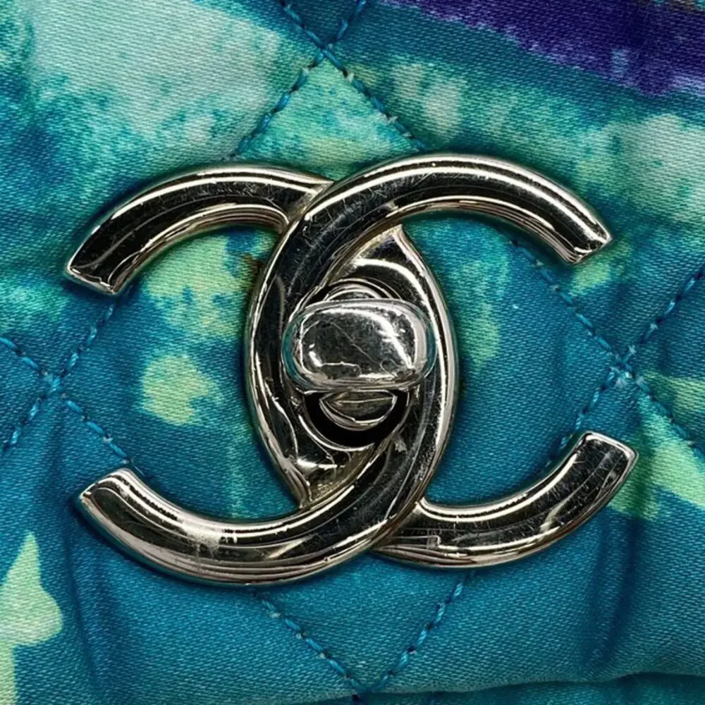 Chanel Watercolor Vintage Bag Graffiiti Tote Rare 2011 Shoulder Purse Rare CC